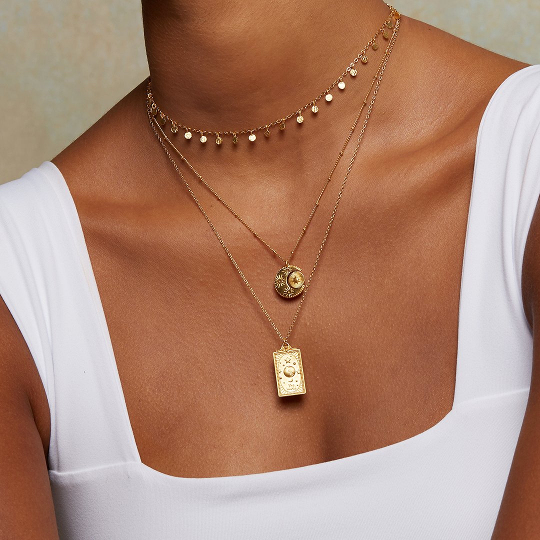 Satya Jewelry Kette Shimmering Sky Choker, vergoldet