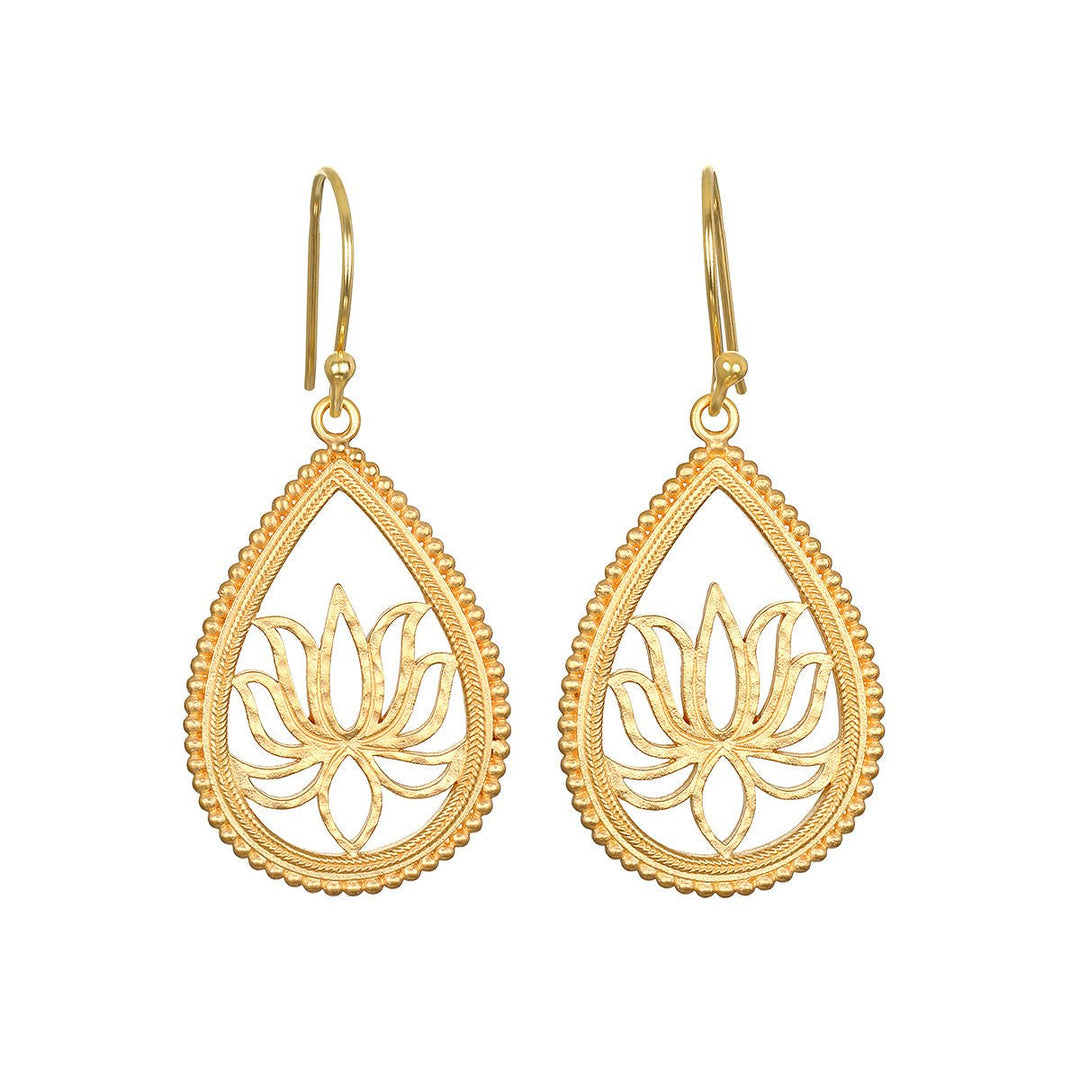 Satya Jewelry Ohrringe Open to Possibilities Lotus, vergoldet