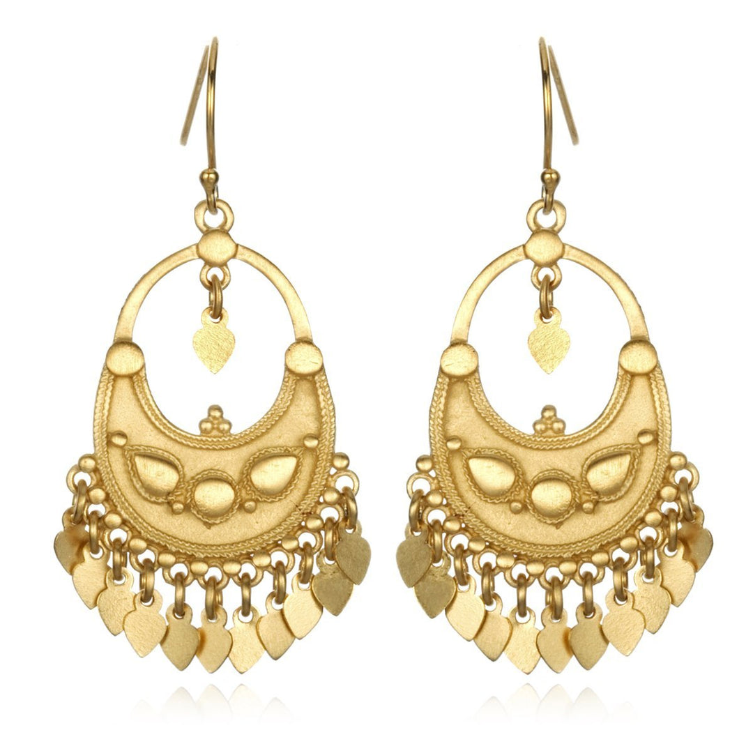 Satya Jewelry Ohrringe Petal Chandelier, vergoldet