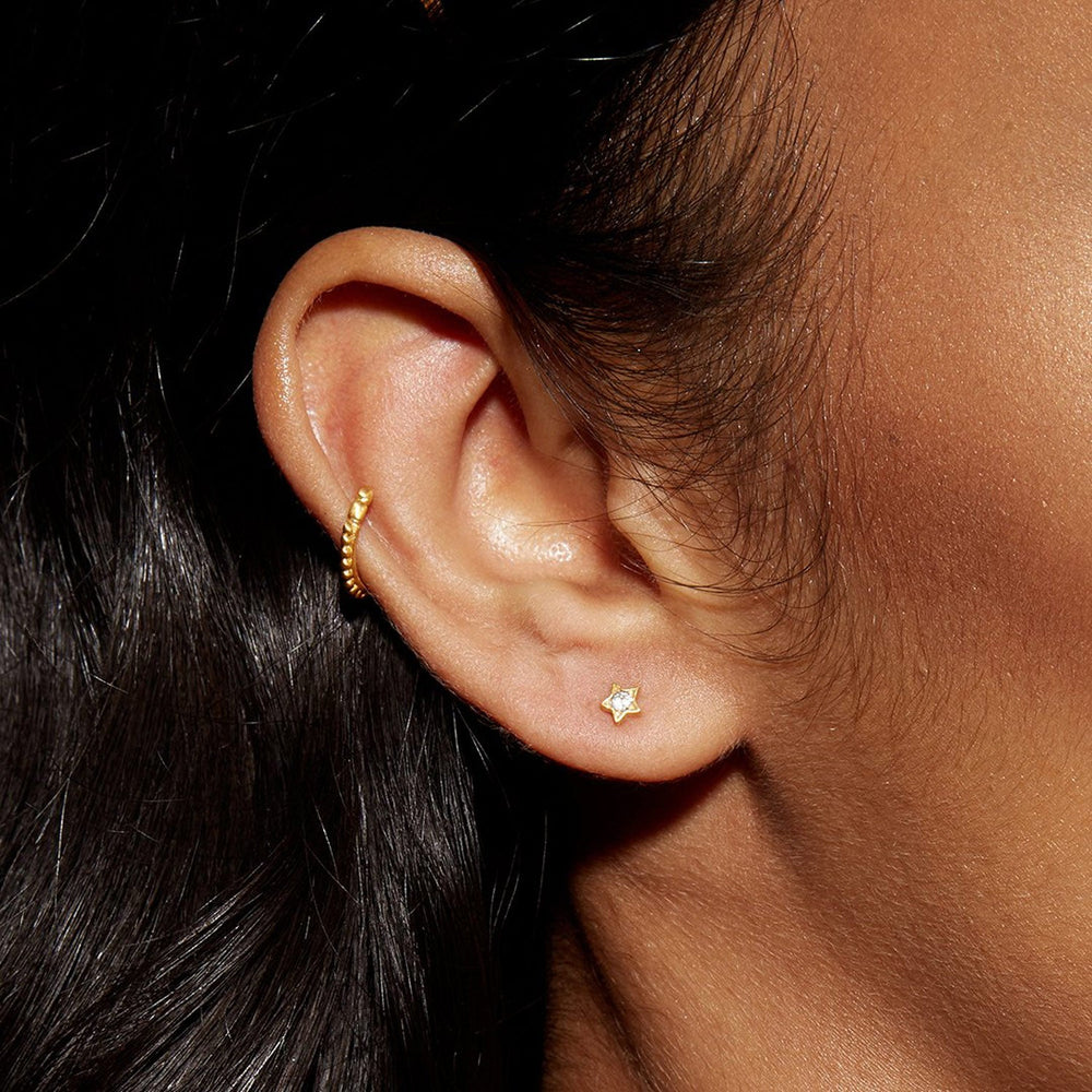 Satya Jewelry Ohrstecker Luminous Starlight Stud, vergoldet
