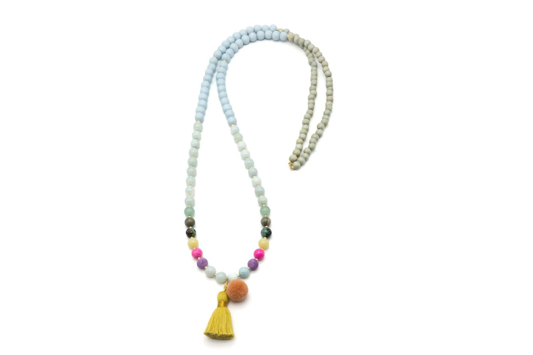 Schmückstück Kette LP Jelly Bean Blue, vergoldet
