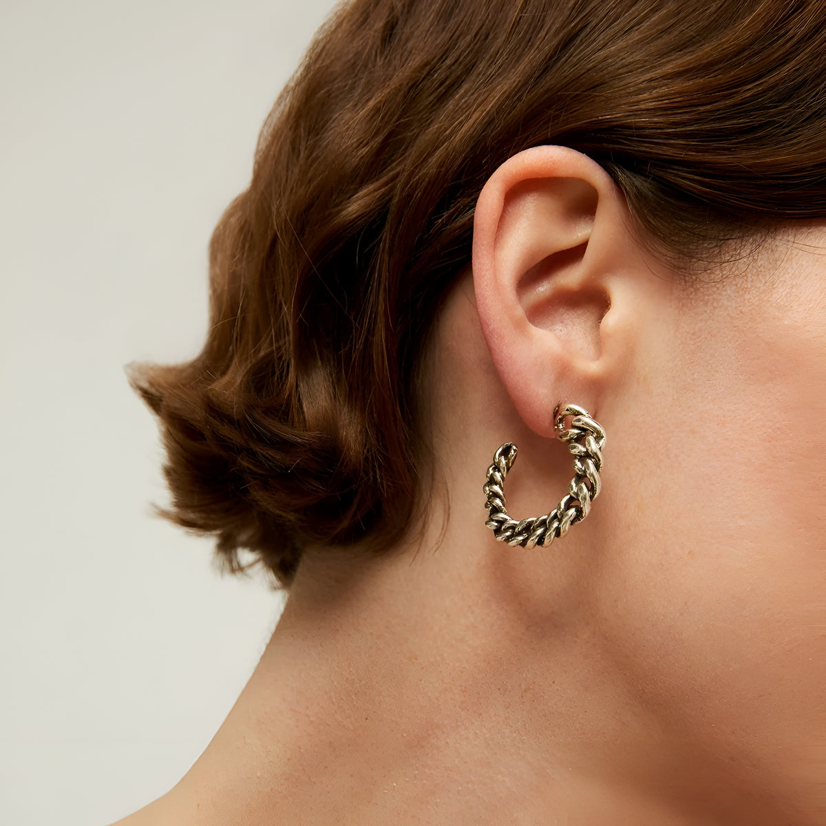 Gas Bijoux Creolen Bronxy, versilbert