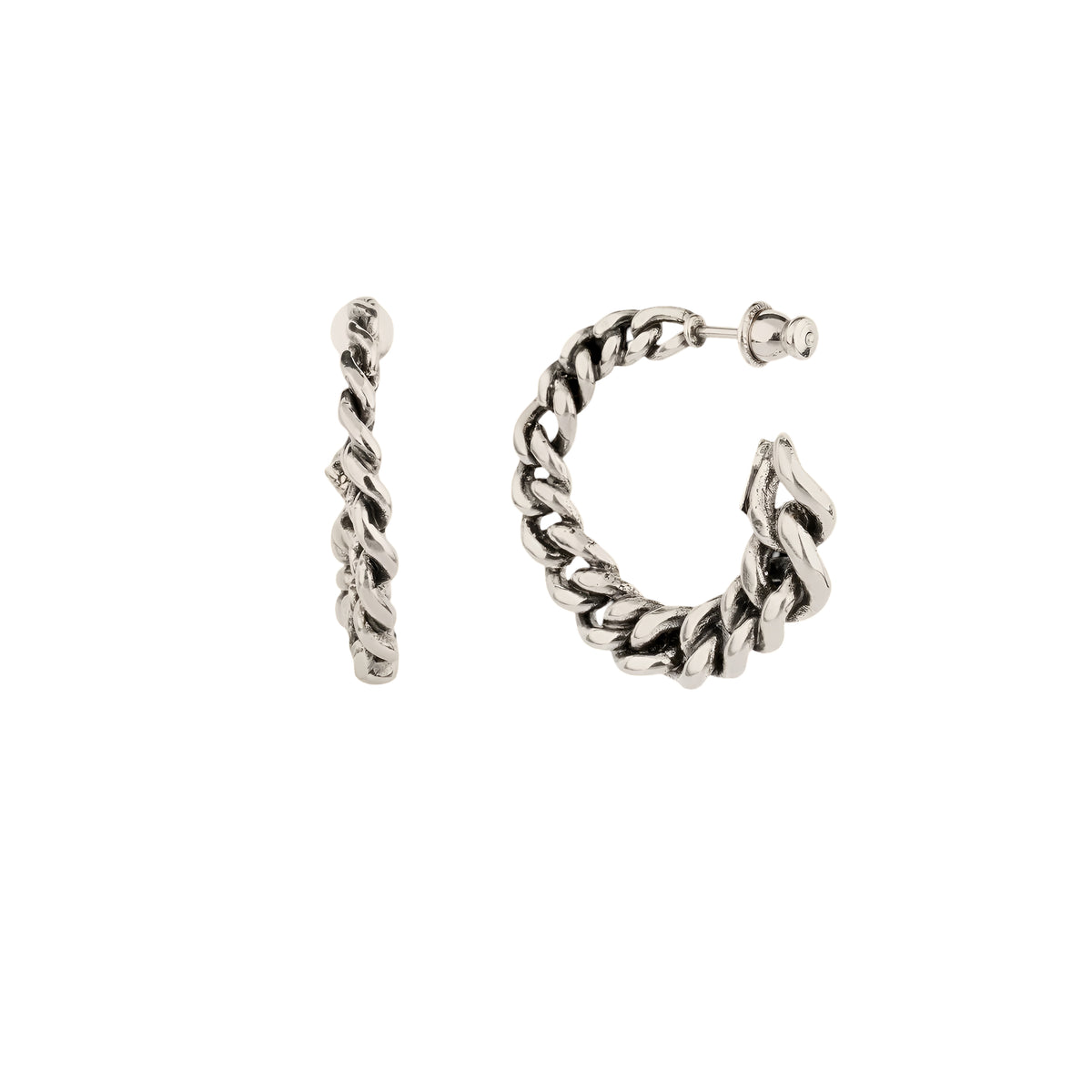 Gas Bijoux Creolen Bronxy, versilbert