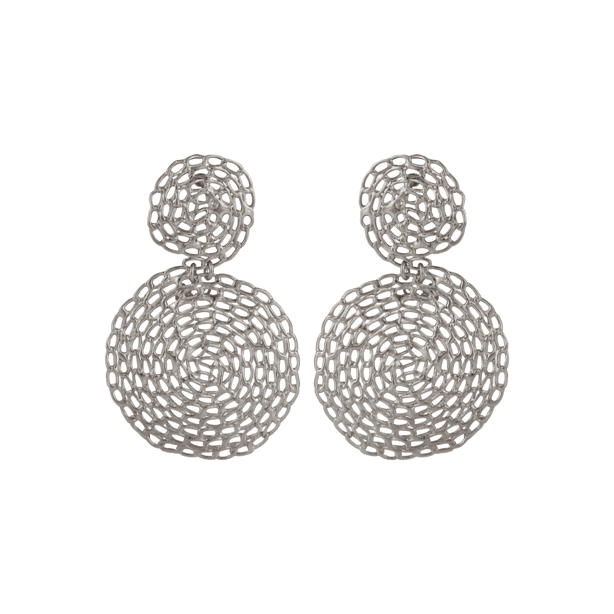 Gas Bijoux Ohrringe Onde Gourmette, klein, versilbert