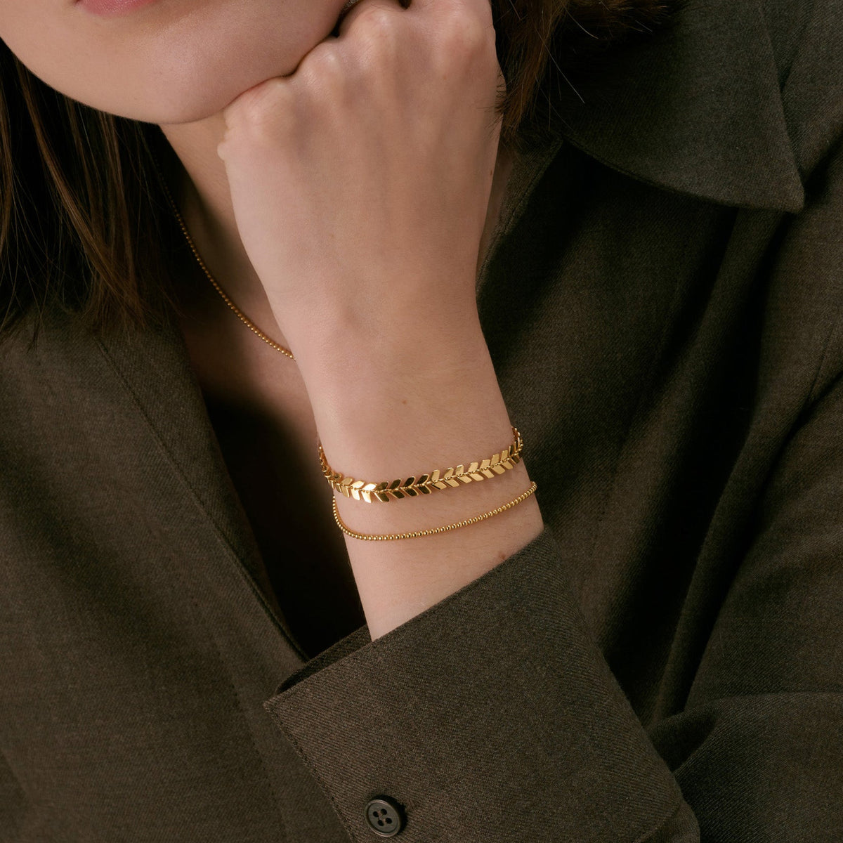 Syster P Armband Layers Olivia, vergoldet