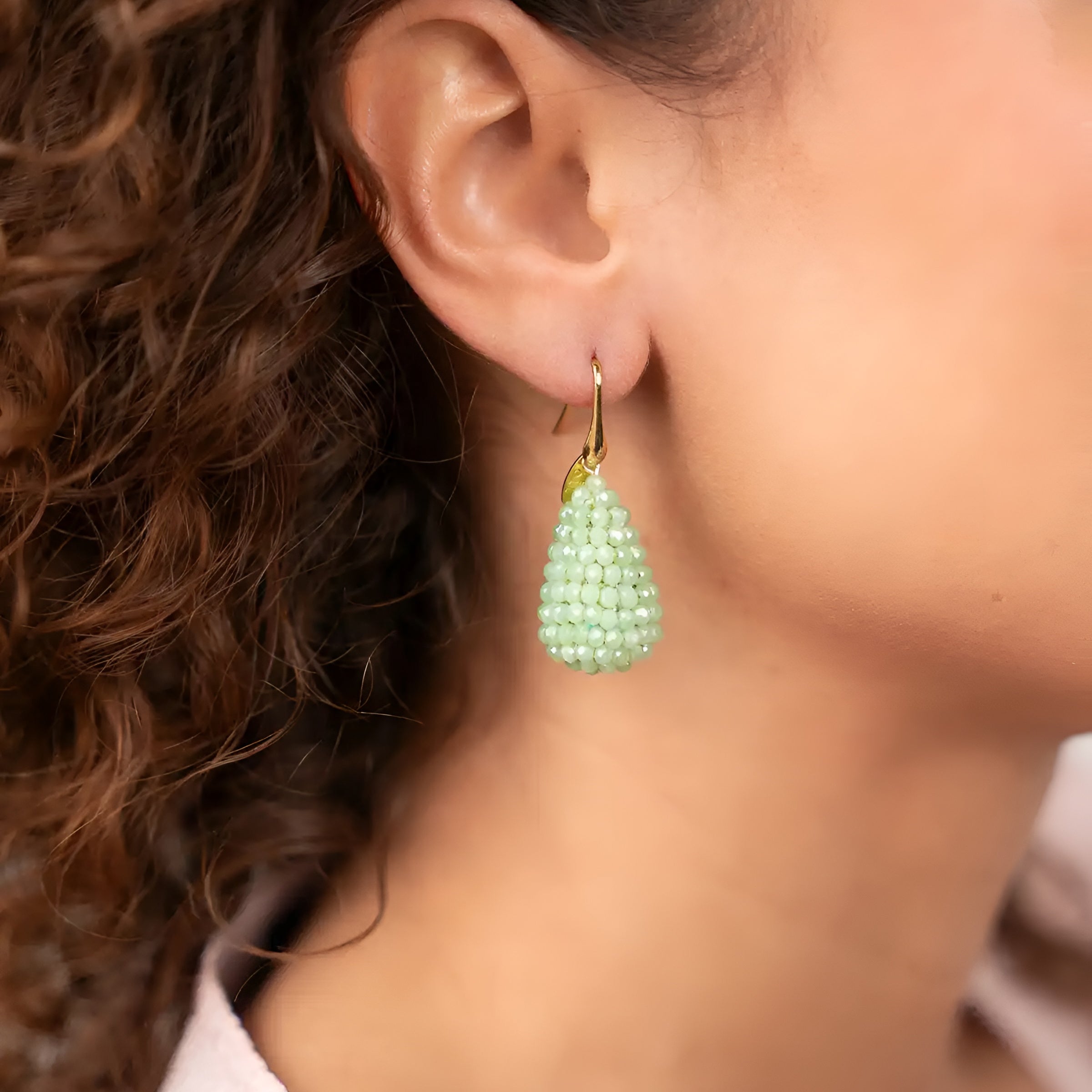 LOTT.gioielli Ohrringe Cone S, pastel green, vergoldet