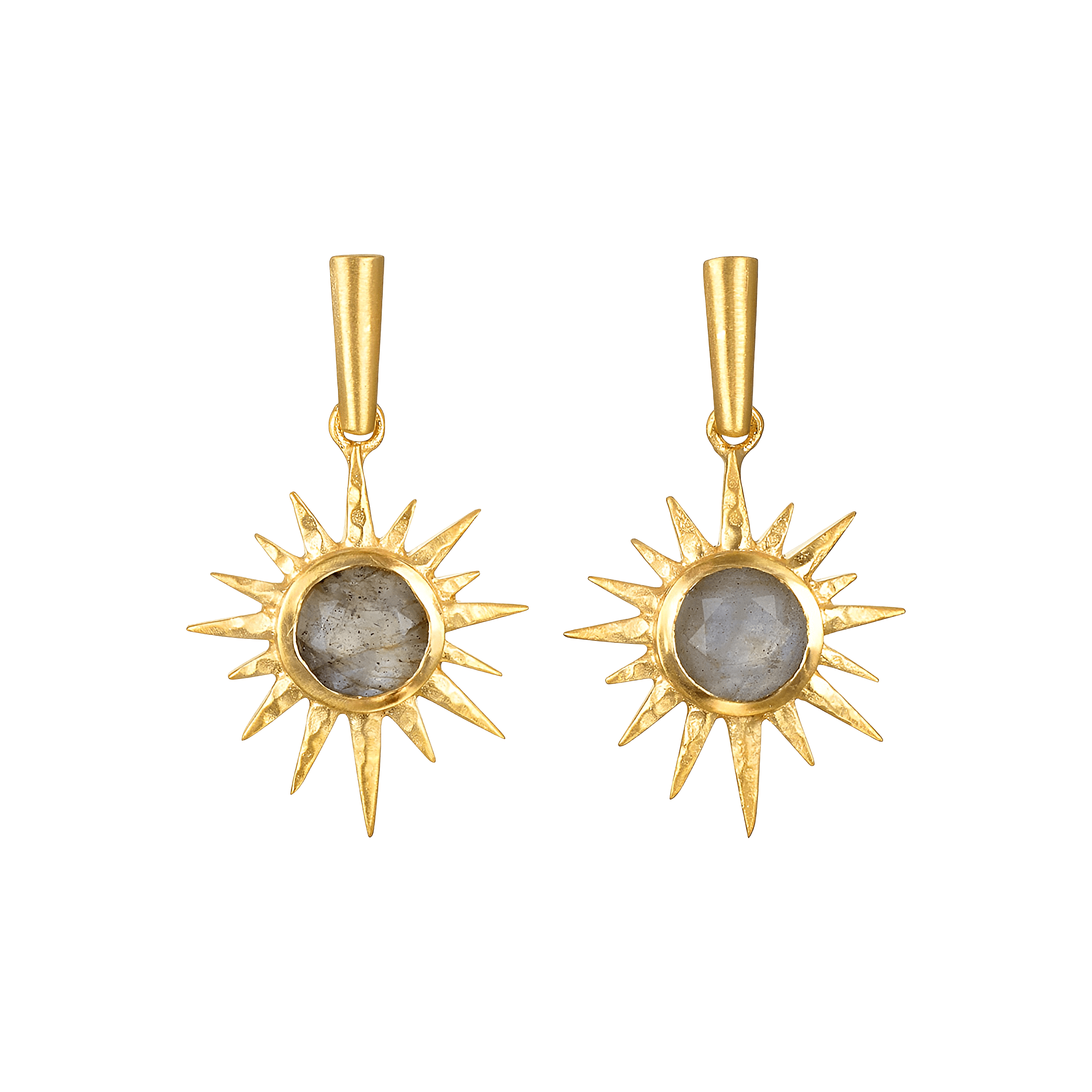 Satya Jewelry Ohrringe North Star Labradorite, vergoldet
