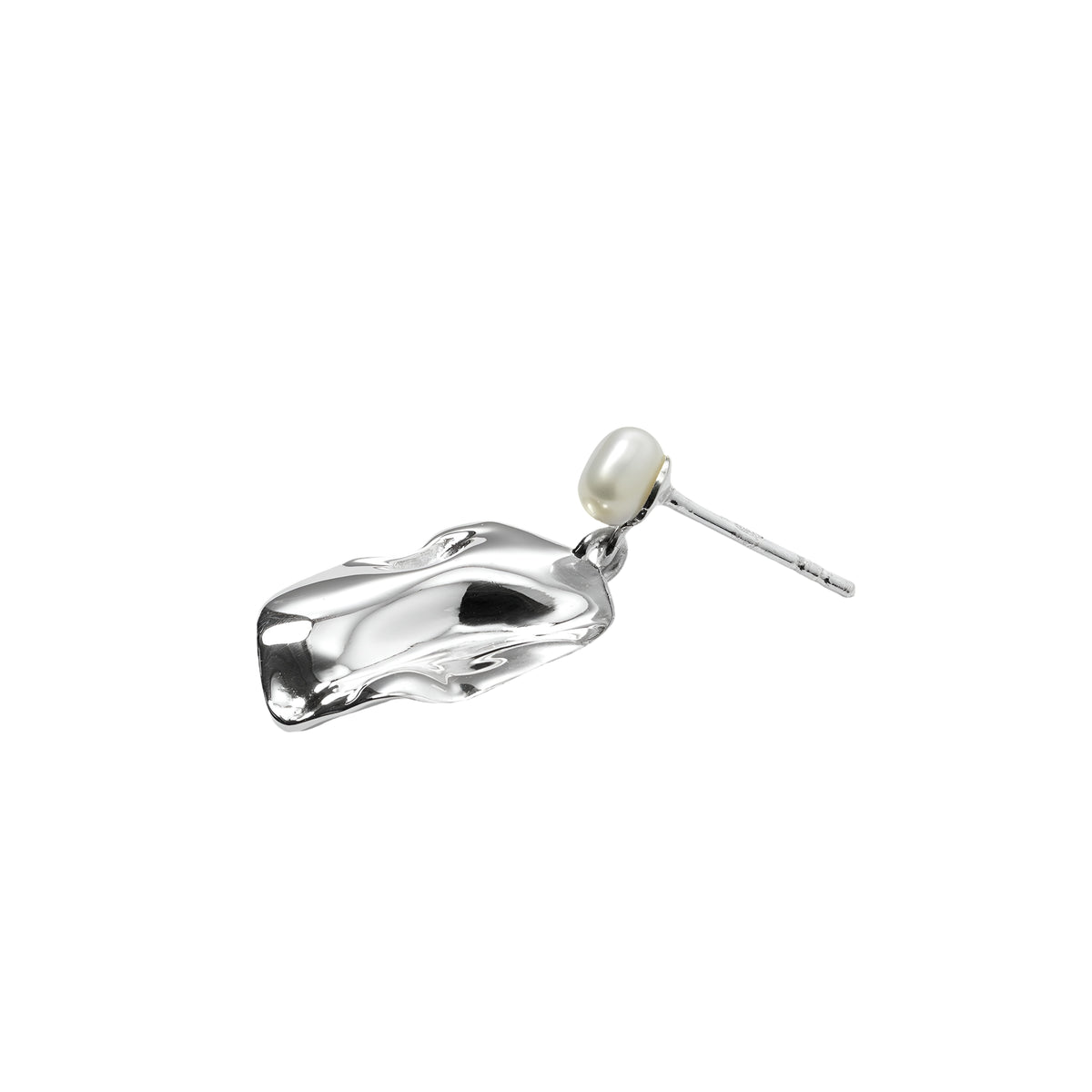 Syster P Ohrstecker Moulded Short Single, Silber
