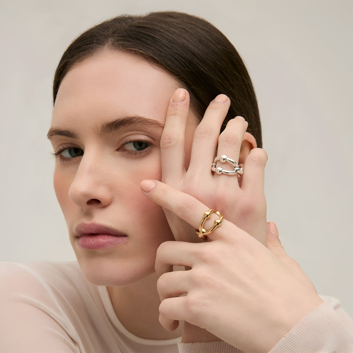 Gas Bijoux Ring Rivage, versilbert