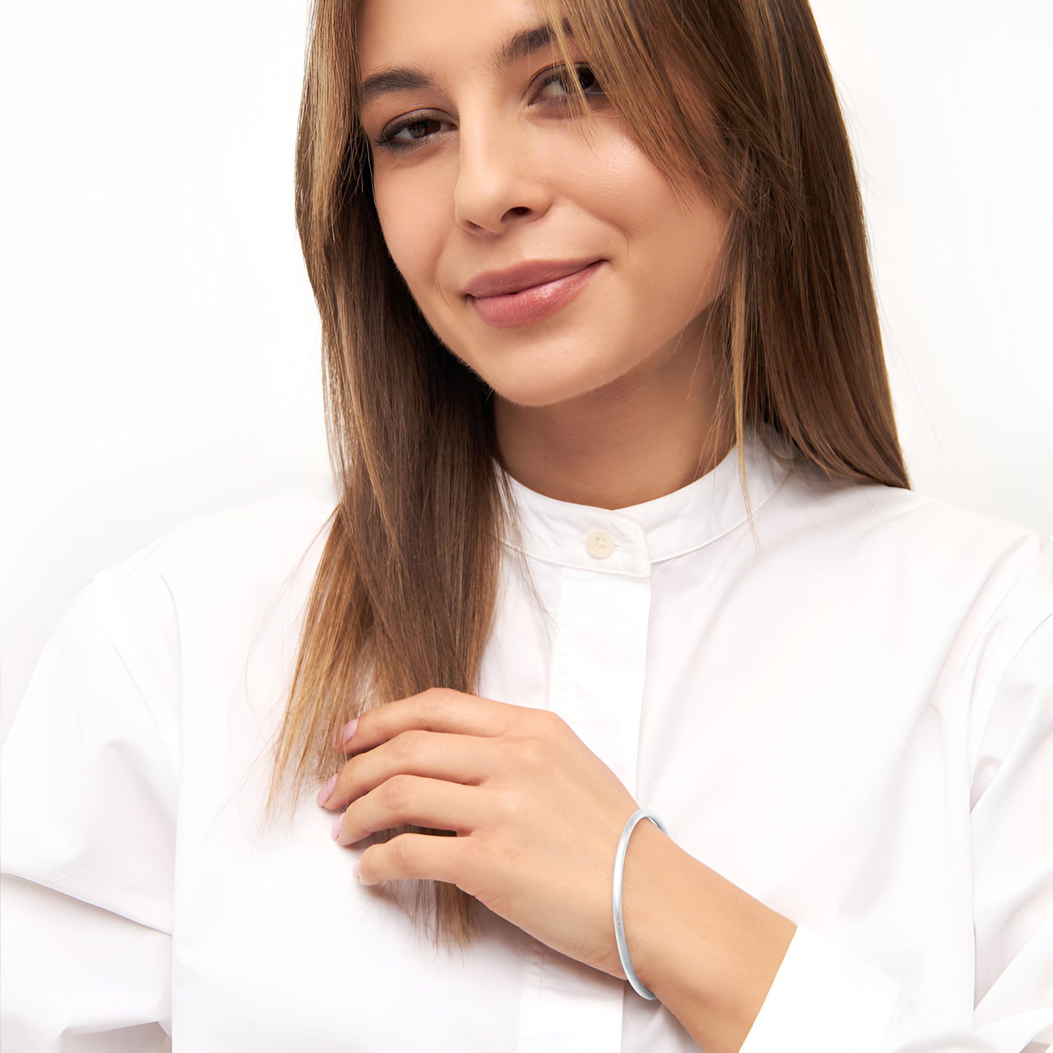 Lulu Copenhagen Armreif Color Bangle, versilbert matt