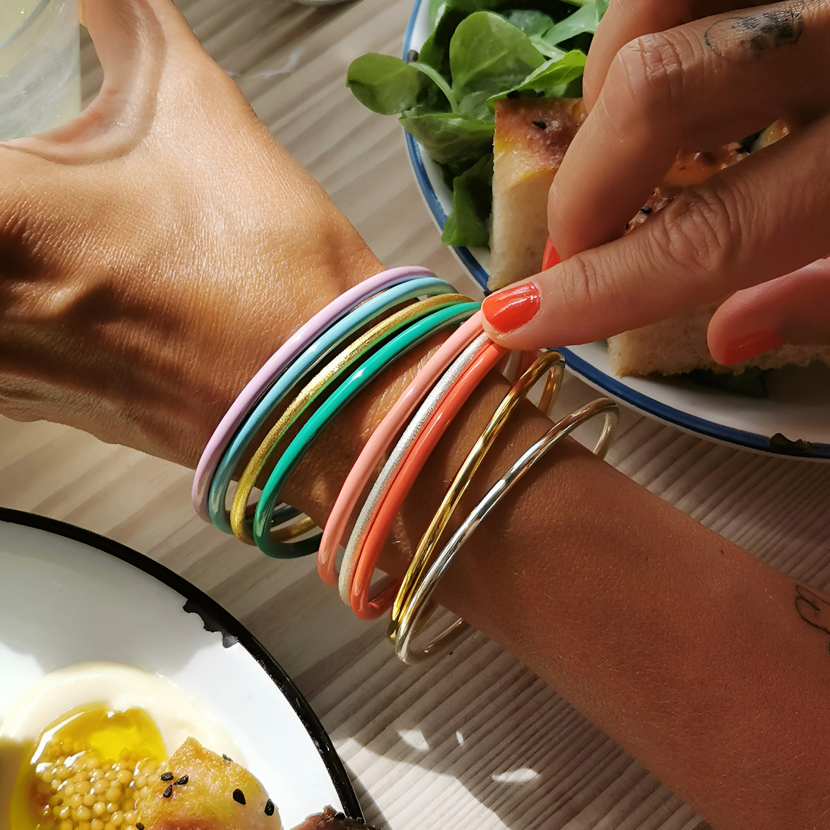 Lulu Copenhagen Armreif Color Bangle, vergoldet