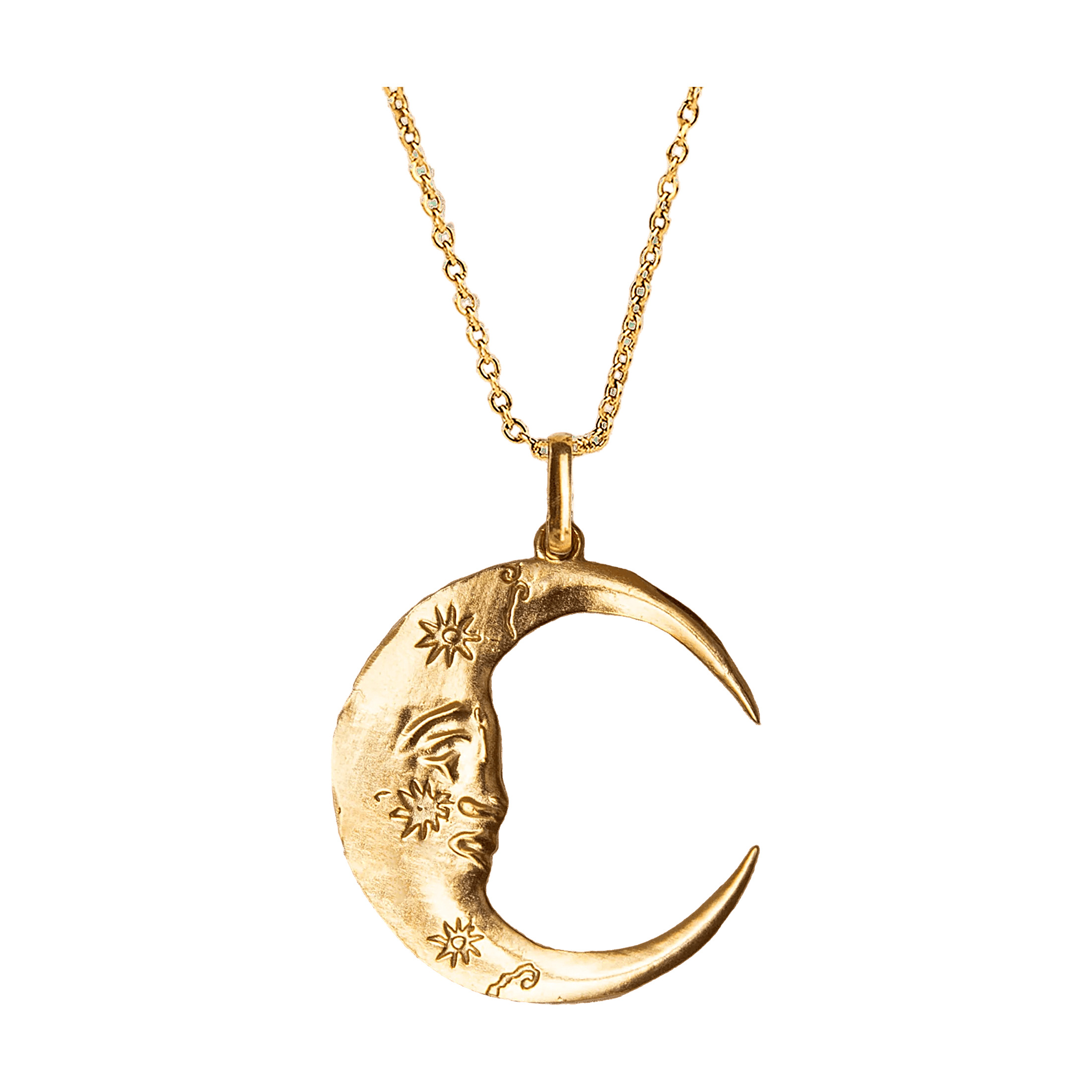 Alhaja Kette Luna, vergoldet