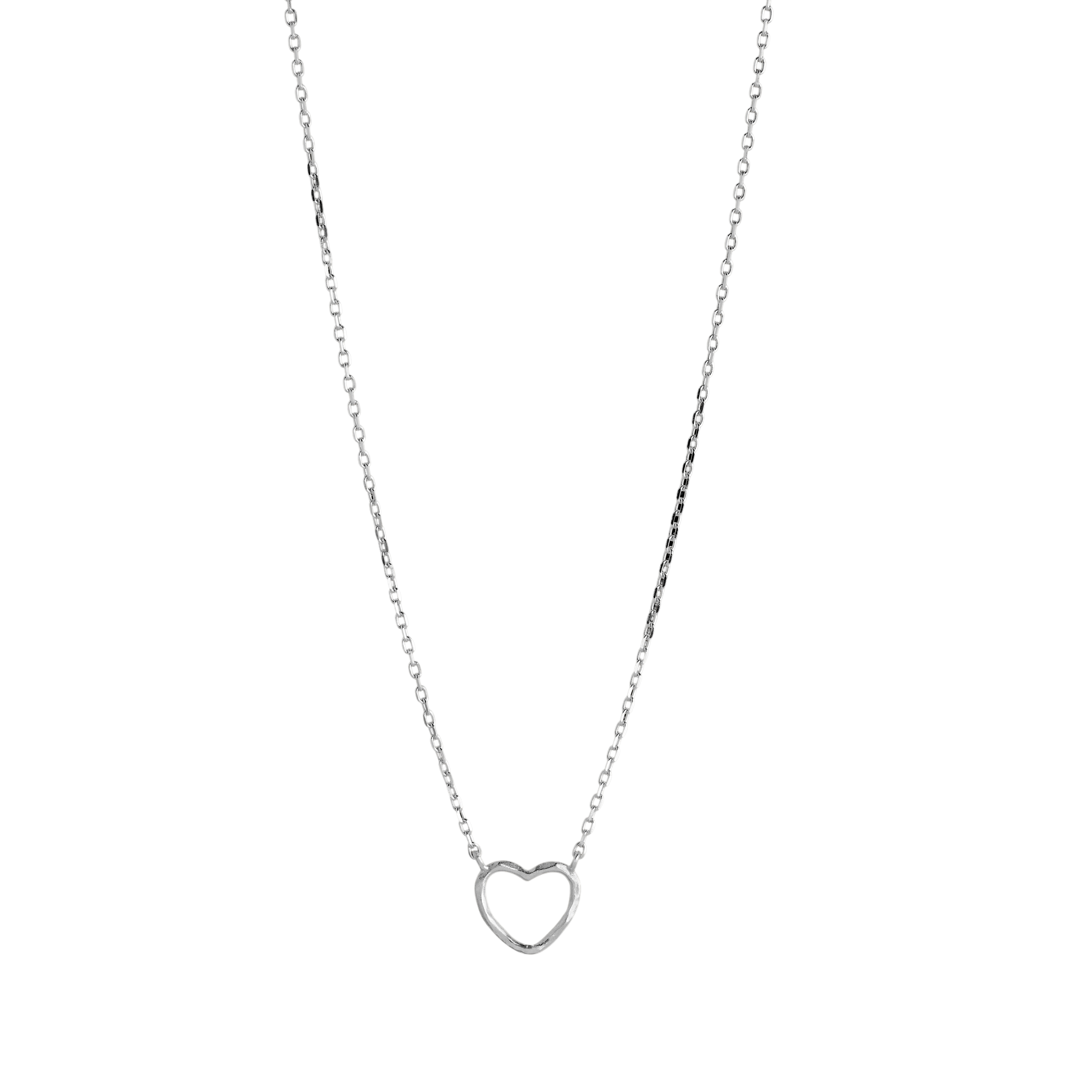 Enamel Copenhagen Kette Organic Heart, Silber