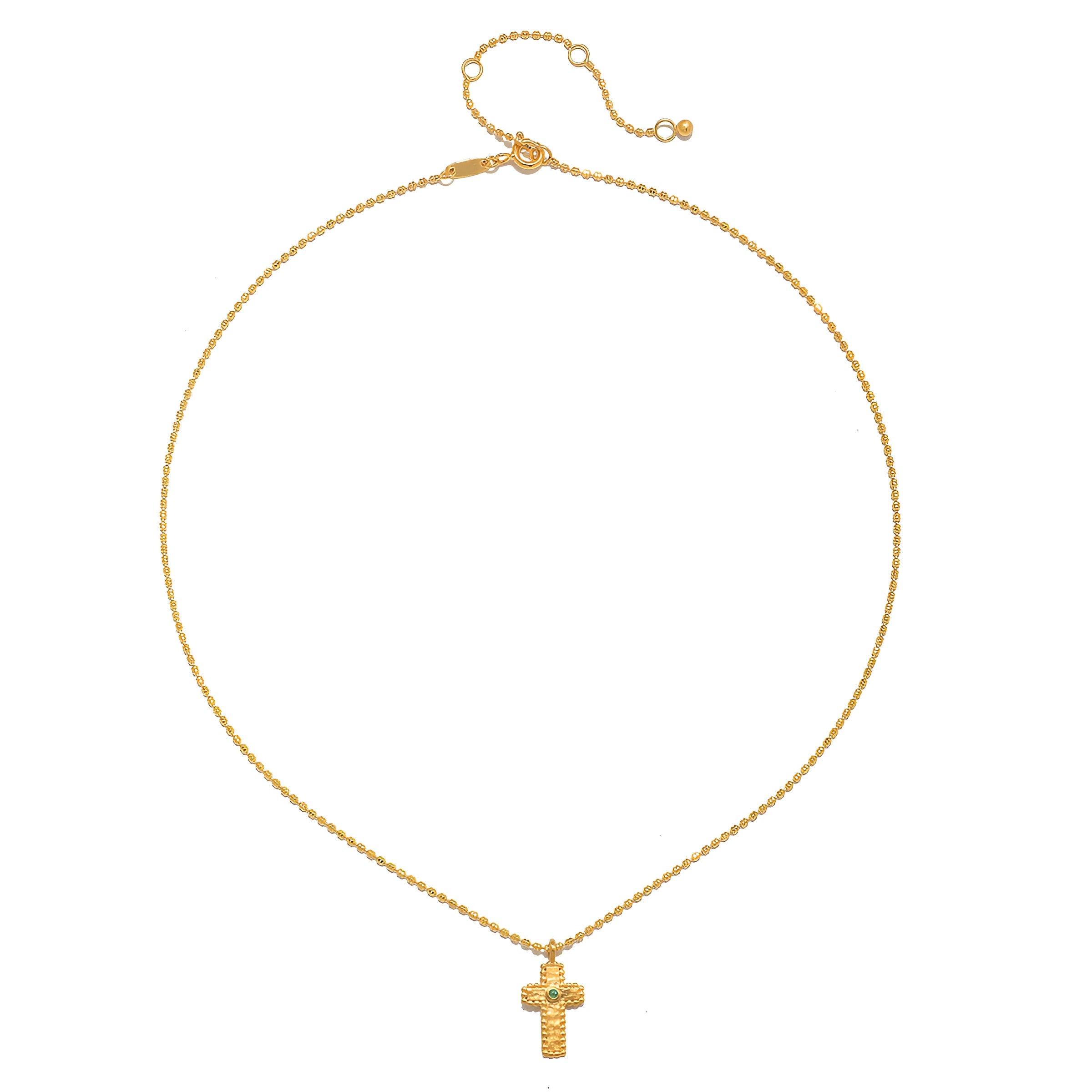 Satya Jewelry Kette Centered in Faith Cross, vergoldet