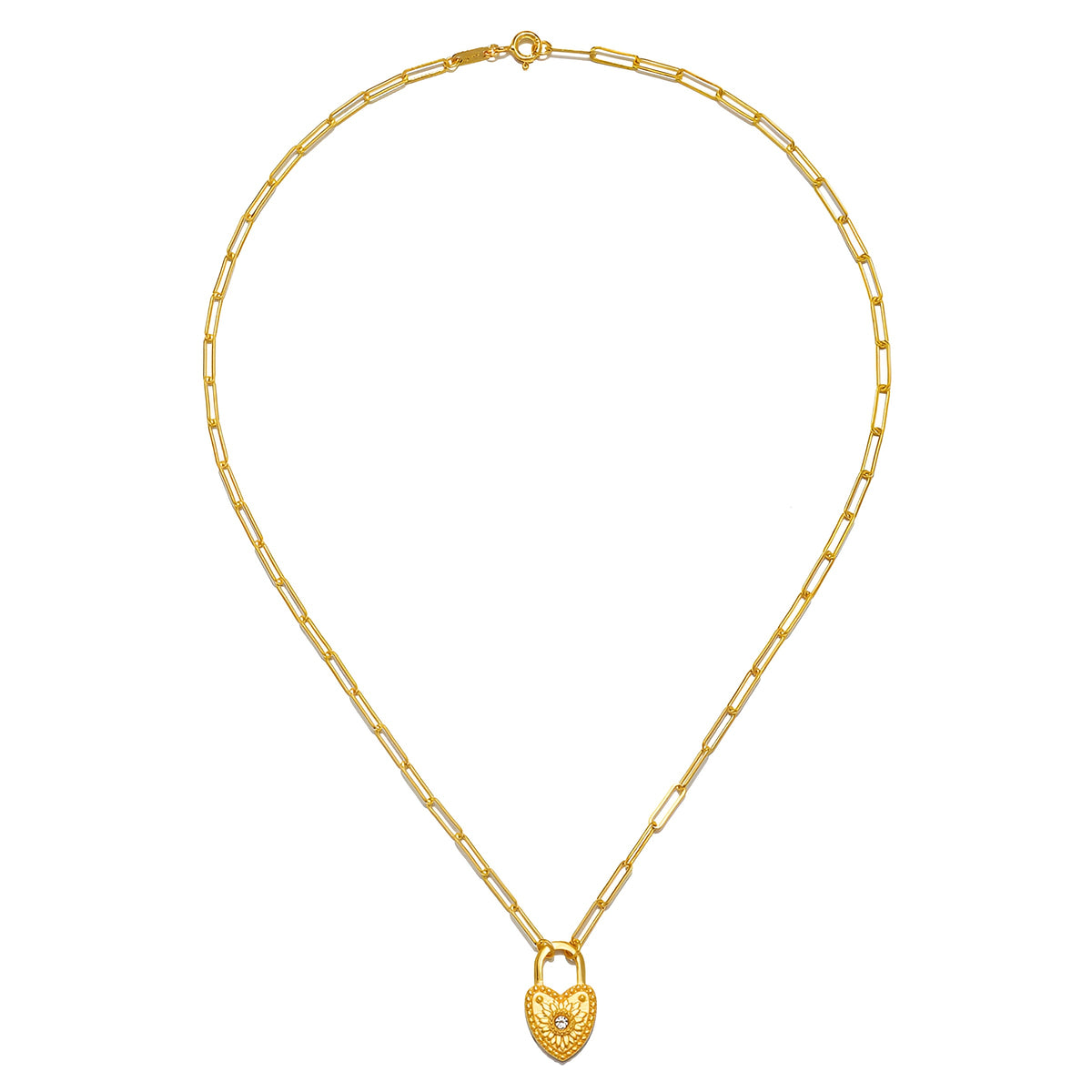 Satya Jewelry Kette Love Everlasting Padlock Heart, vergoldet