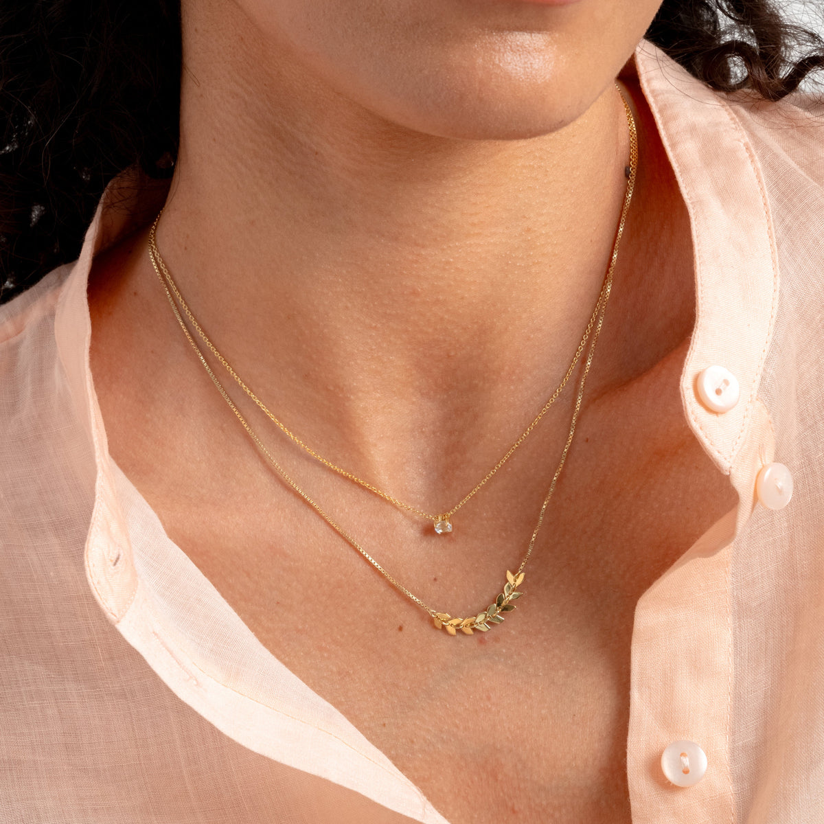 Syster P Kette Layers Simone, vergoldet