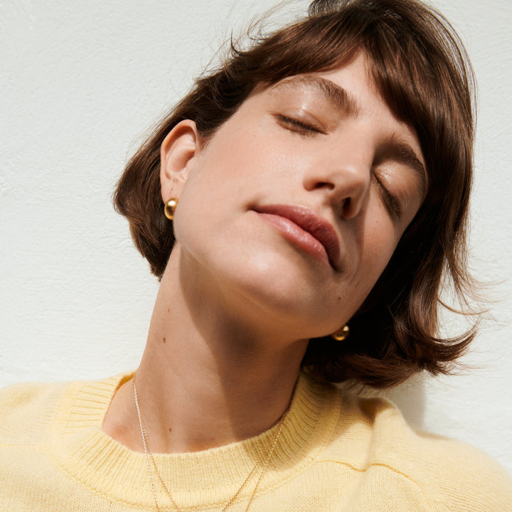 Pernille Corydon Ohrringe Small Echo Hoops, vergoldet