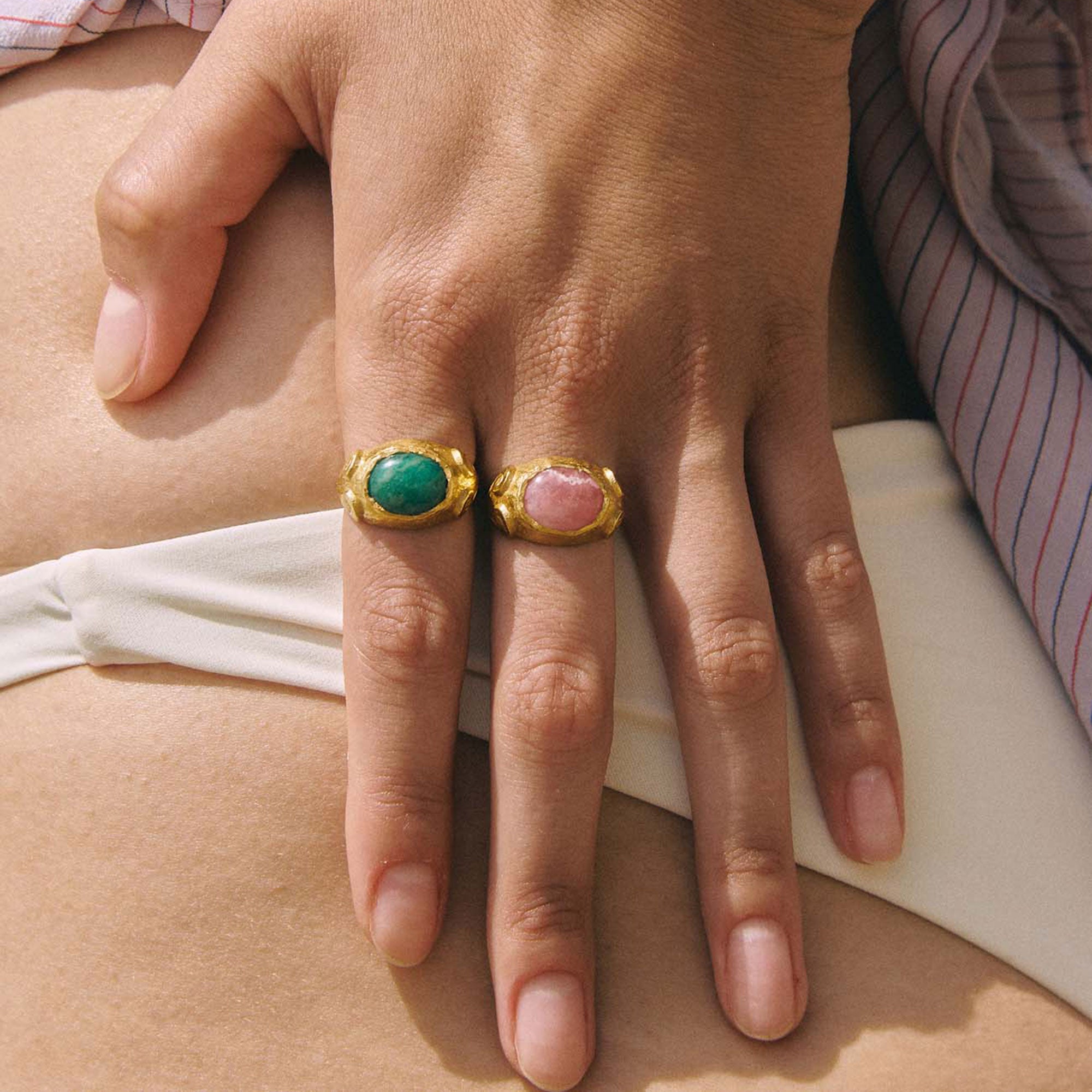 Alhaja Ring Persia Rose, vergoldet