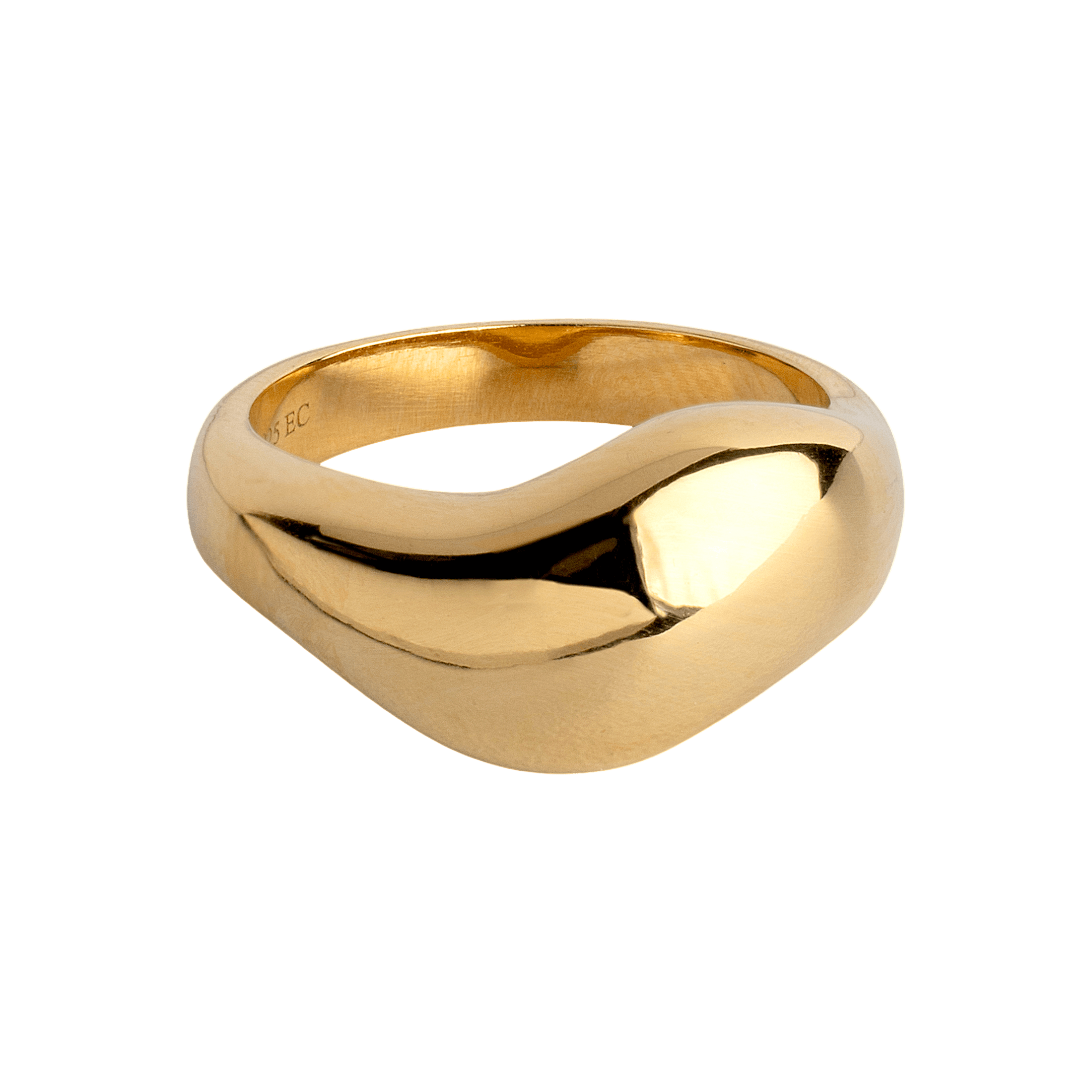 Enamel Copenhagen Ring Agnete Large, vergoldet
