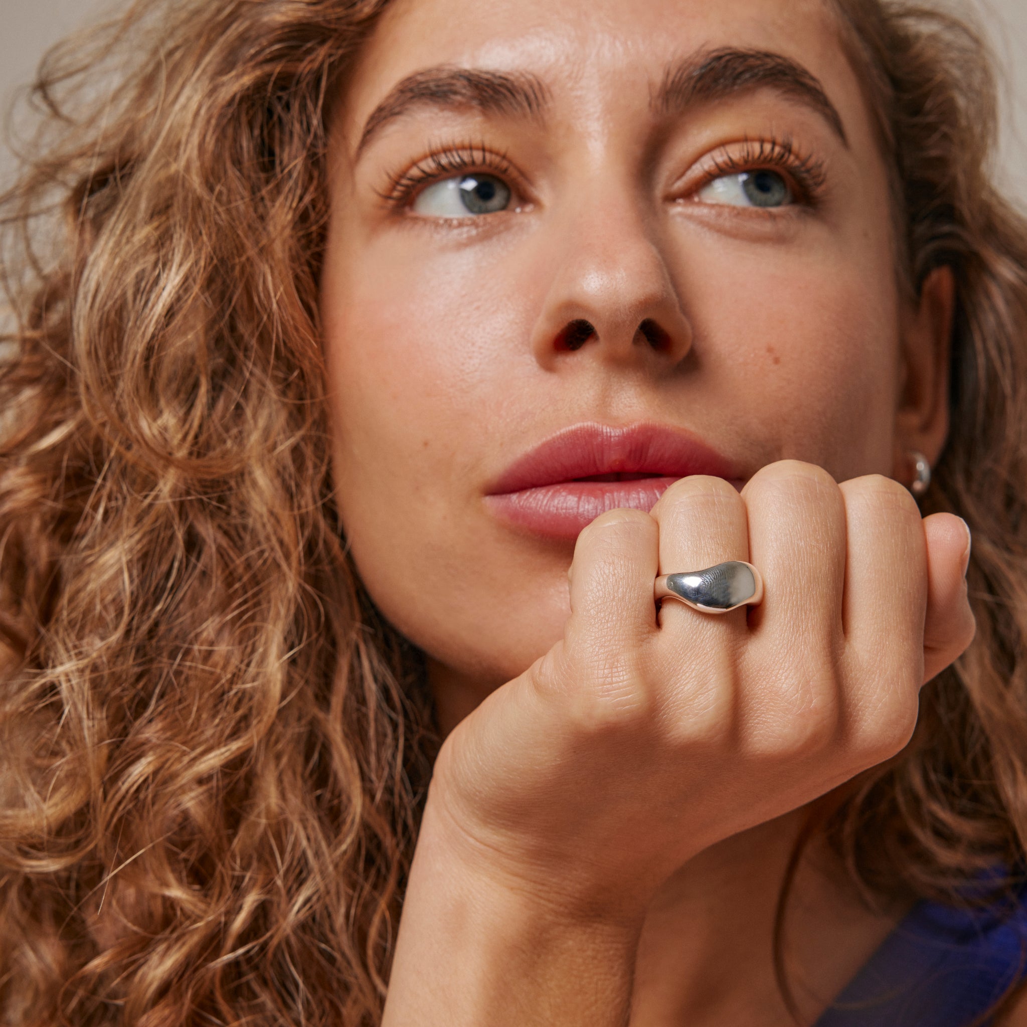 Enamel Copenhagen Ring Agnete Large, Silber