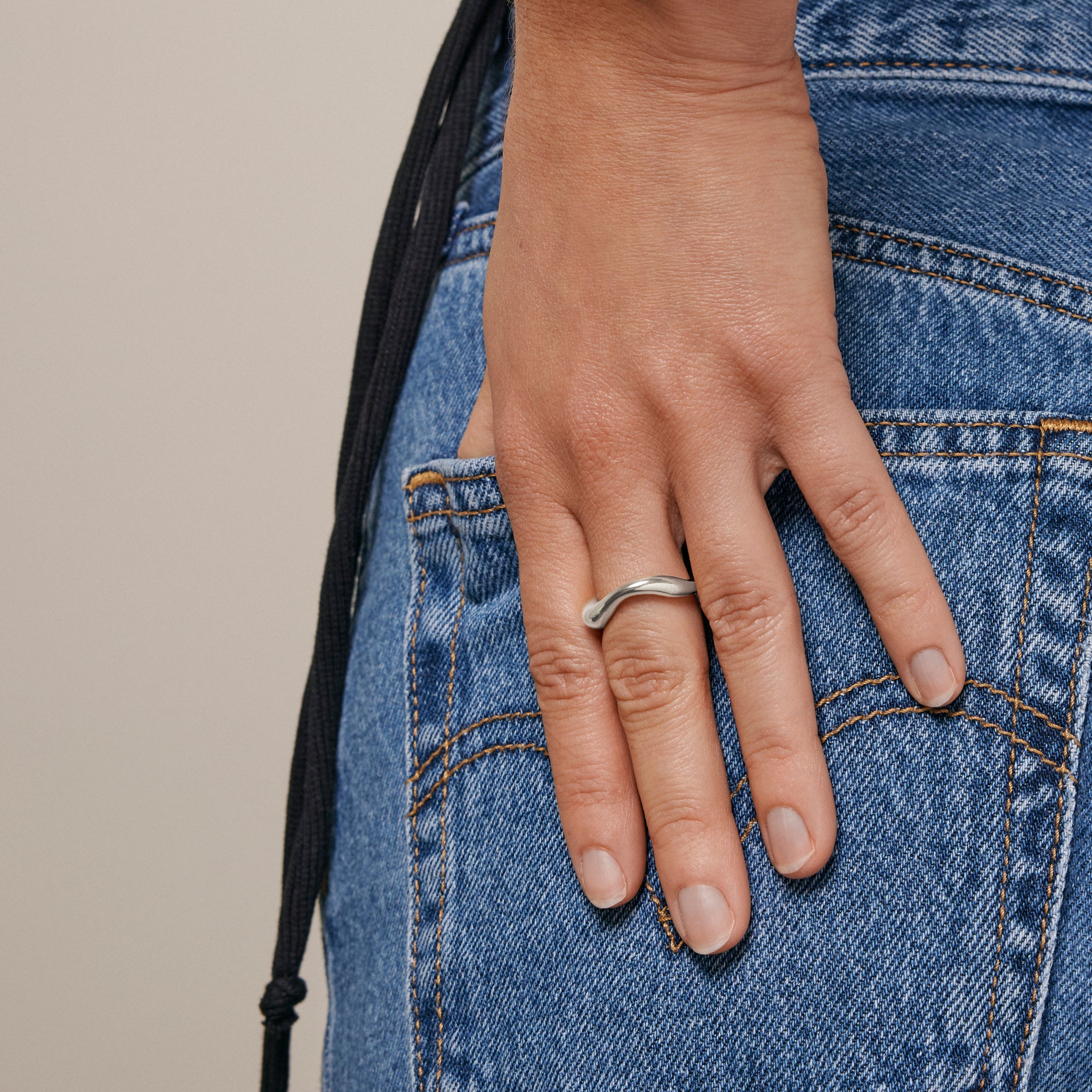 Enamel Copenhagen Ring Agnete Small, Silber