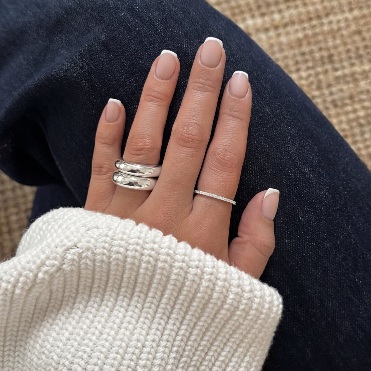 Syster P Ring Bolded, Silber