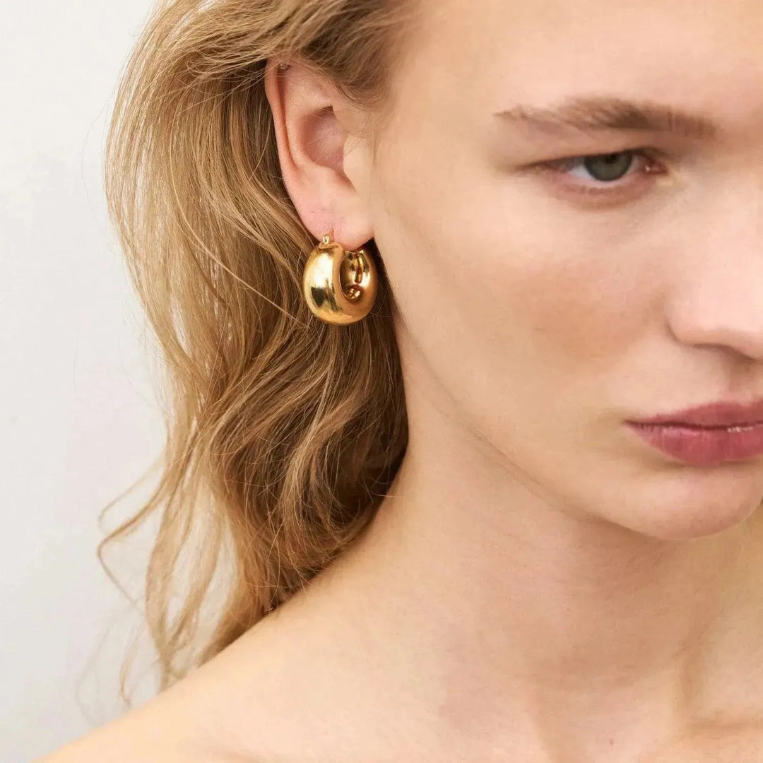 Vanessa Baroni Creolen Circlet, gold, vergoldet