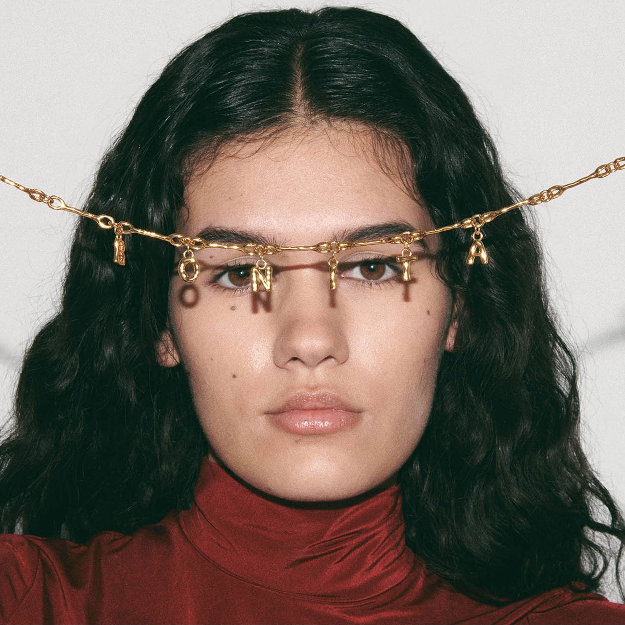 Alhaja Kette Bonita Letter, vergoldet