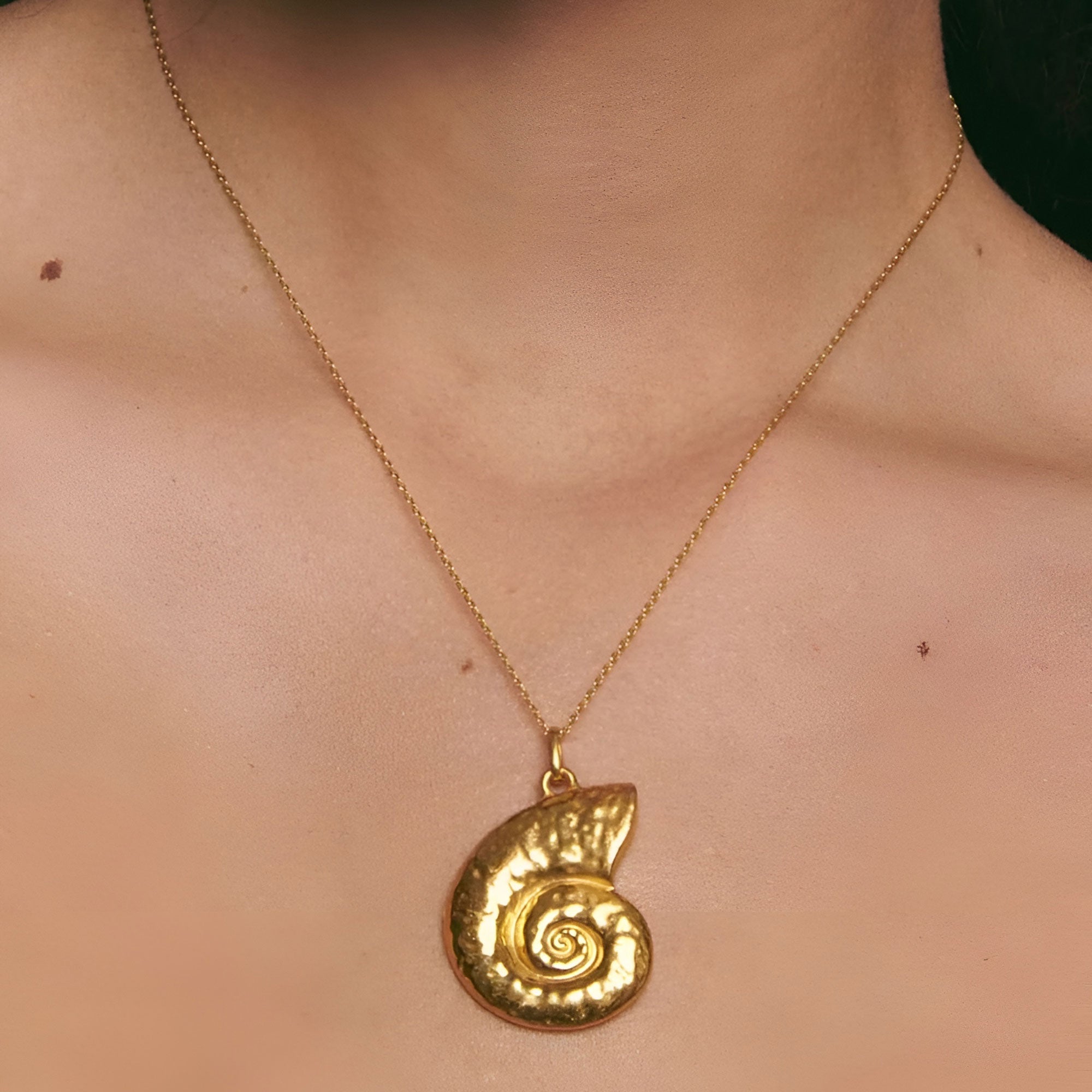 Alhaja Kette Caracola, vergoldet