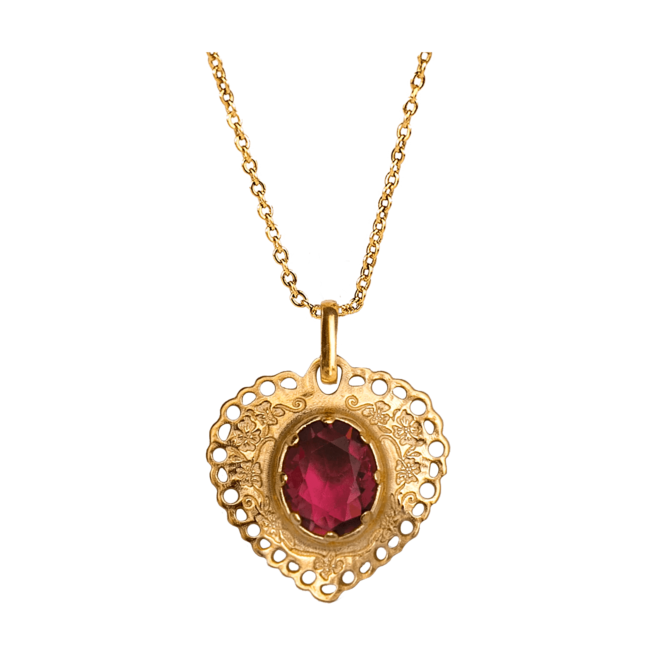 Alhaja Kette Sacro Cuore, vergoldet