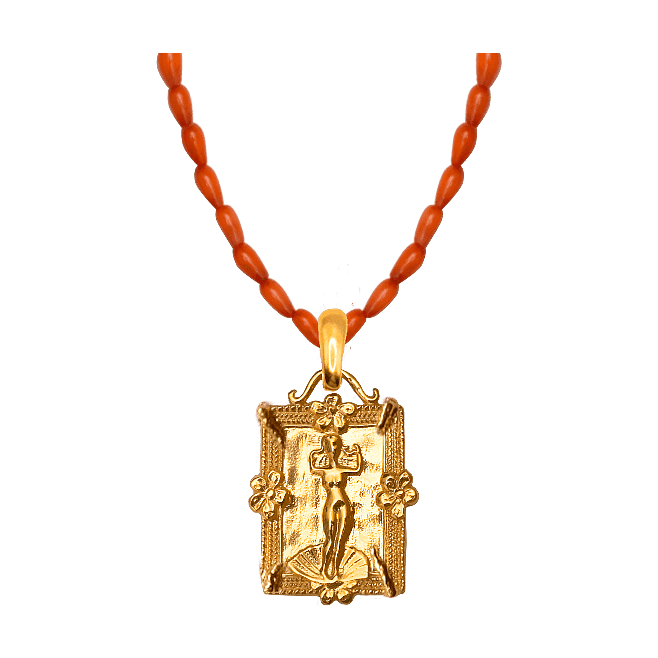 Alhaja Kette Venus Coral, vergoldet