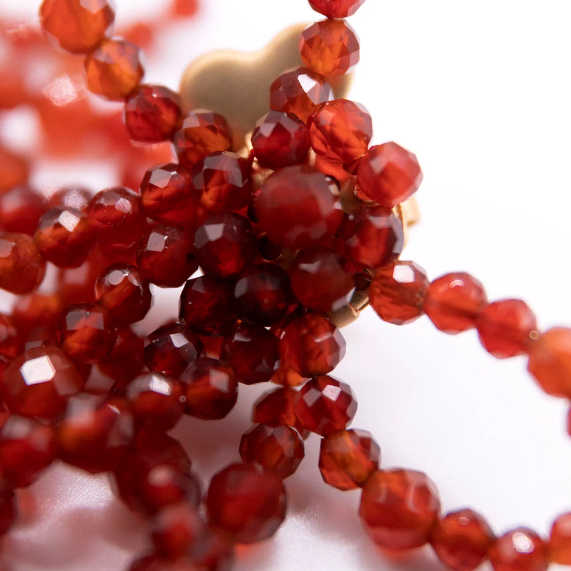 Alhaja Ohrringe Isis, rot, vergoldet