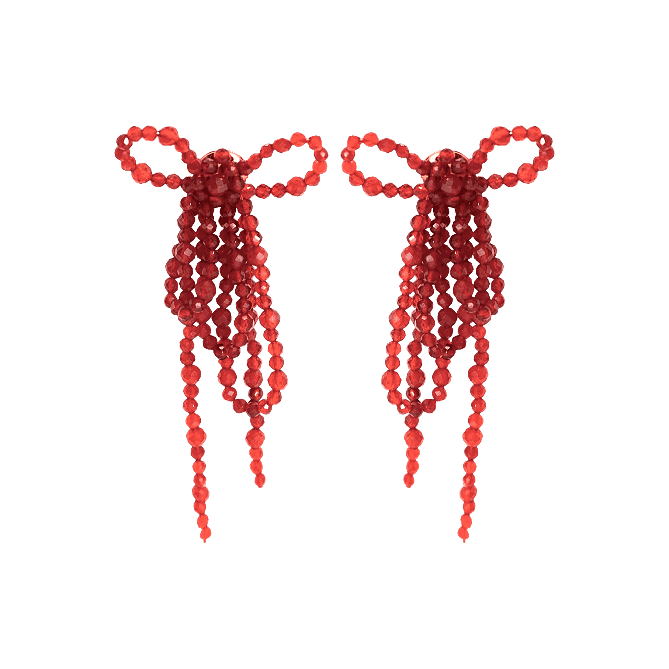 Alhaja Ohrringe Isis, rot, vergoldet