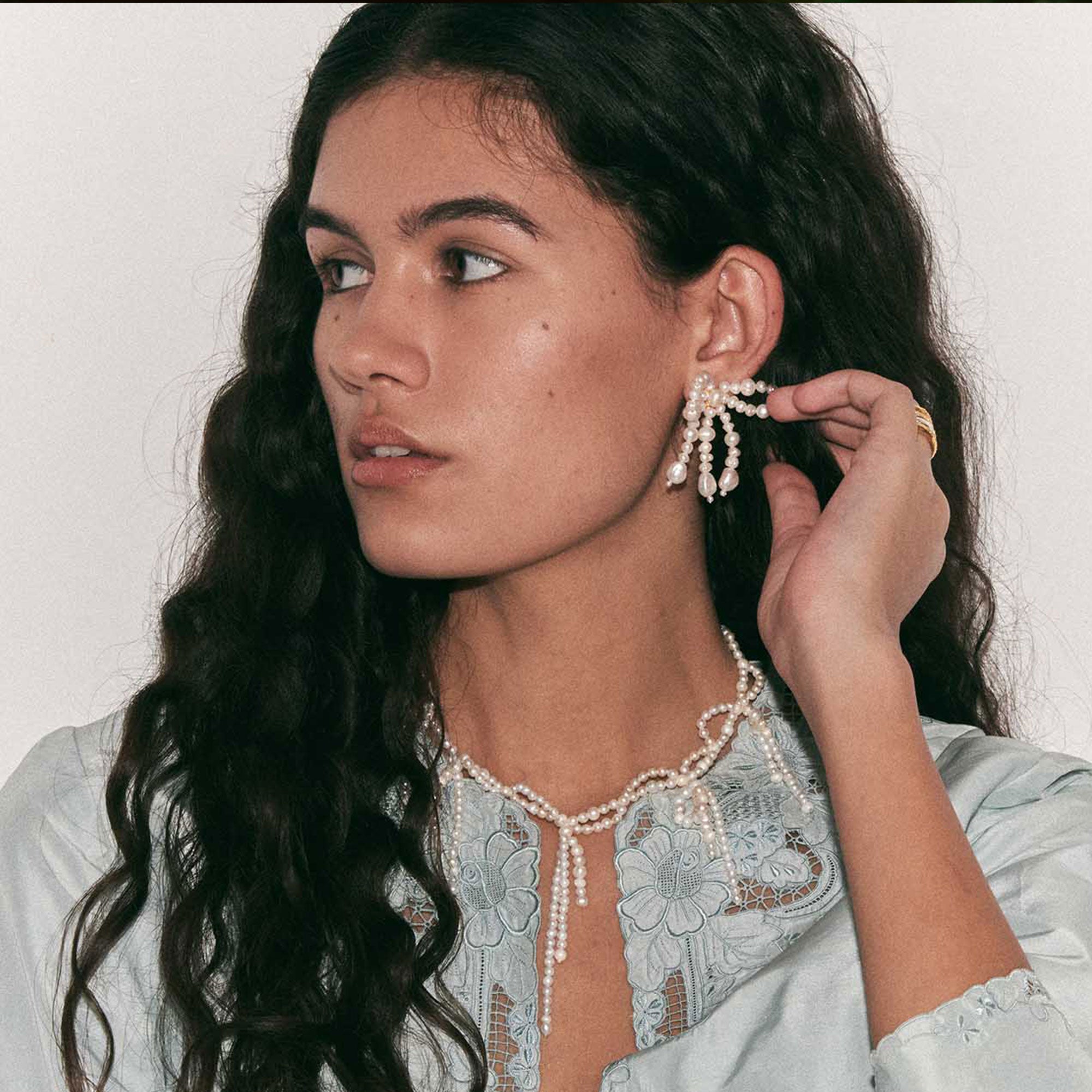 Alhaja Ohrringe Petra, vergoldet