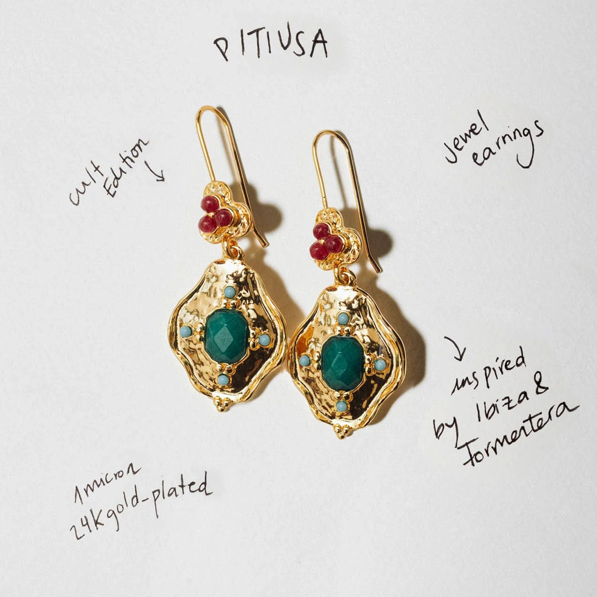Alhaja Ohrringe Pitiusa, vergoldet