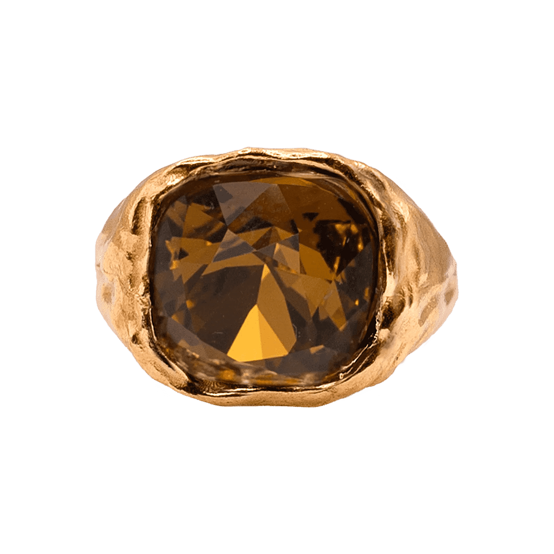 Alhaja Ring Amalfi, karamell, vergoldet