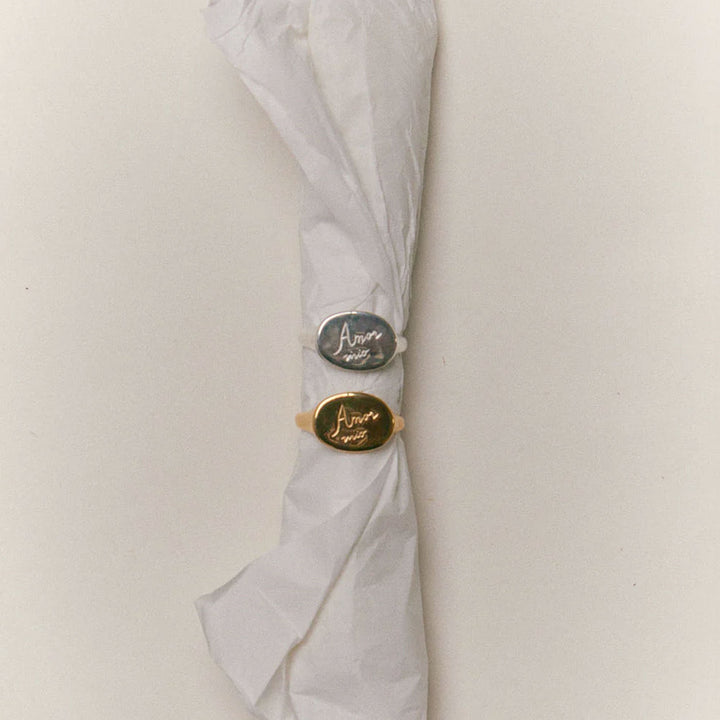 Alhaja Ring Amor Mío, Silber