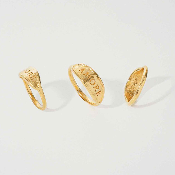 Alhaja Ring Amore, vergoldet