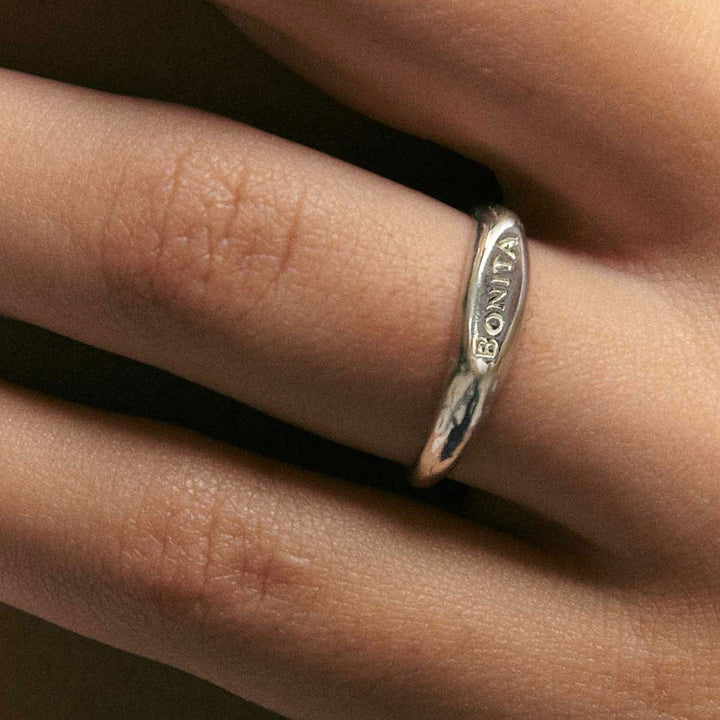 Alhaja Ring Bonita Signet, Silber