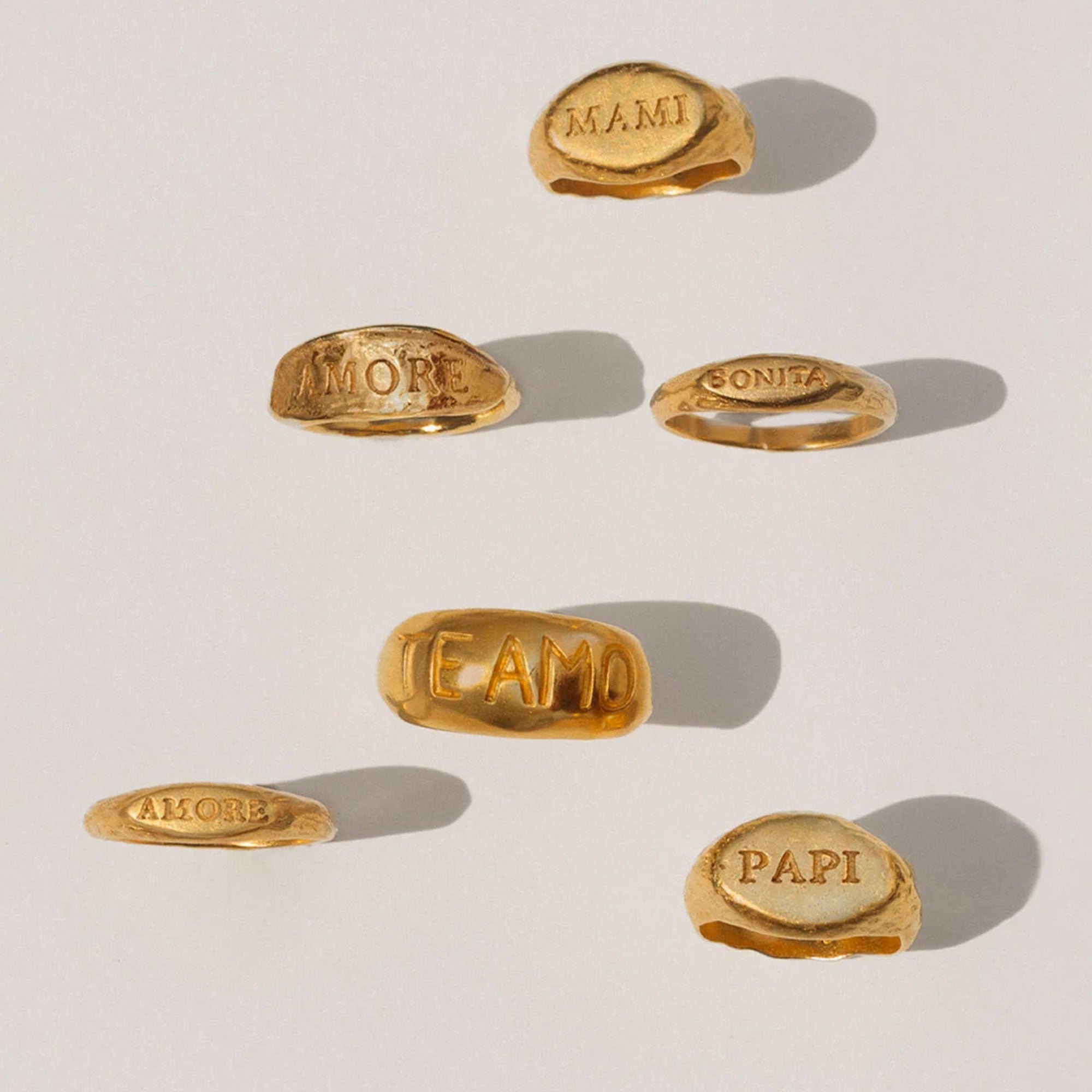 Alhaja Ring Bonita Signet, vergoldet