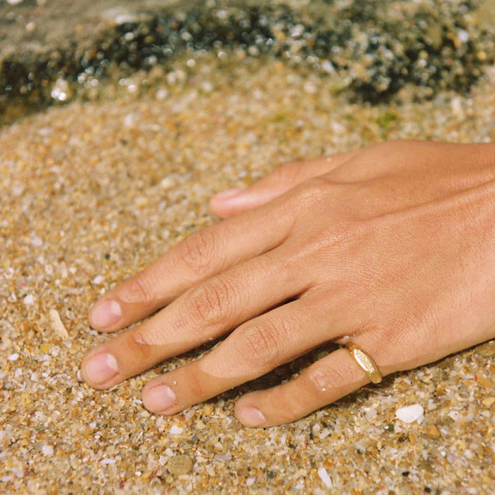 Alhaja Ring Bonita Signet, vergoldet