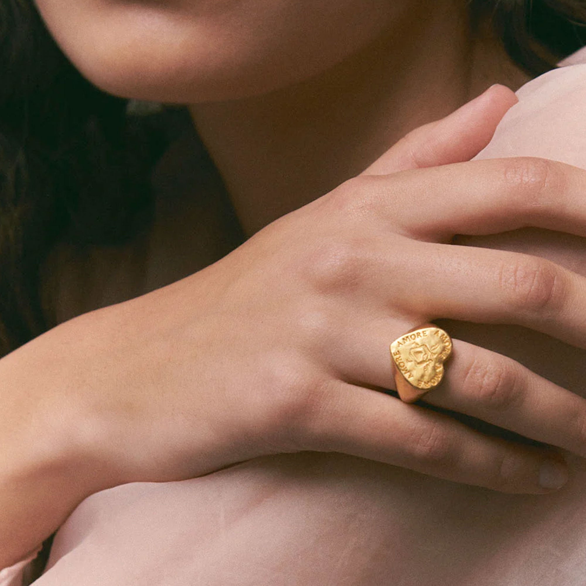 Alhaja Ring Cupido, vergoldet