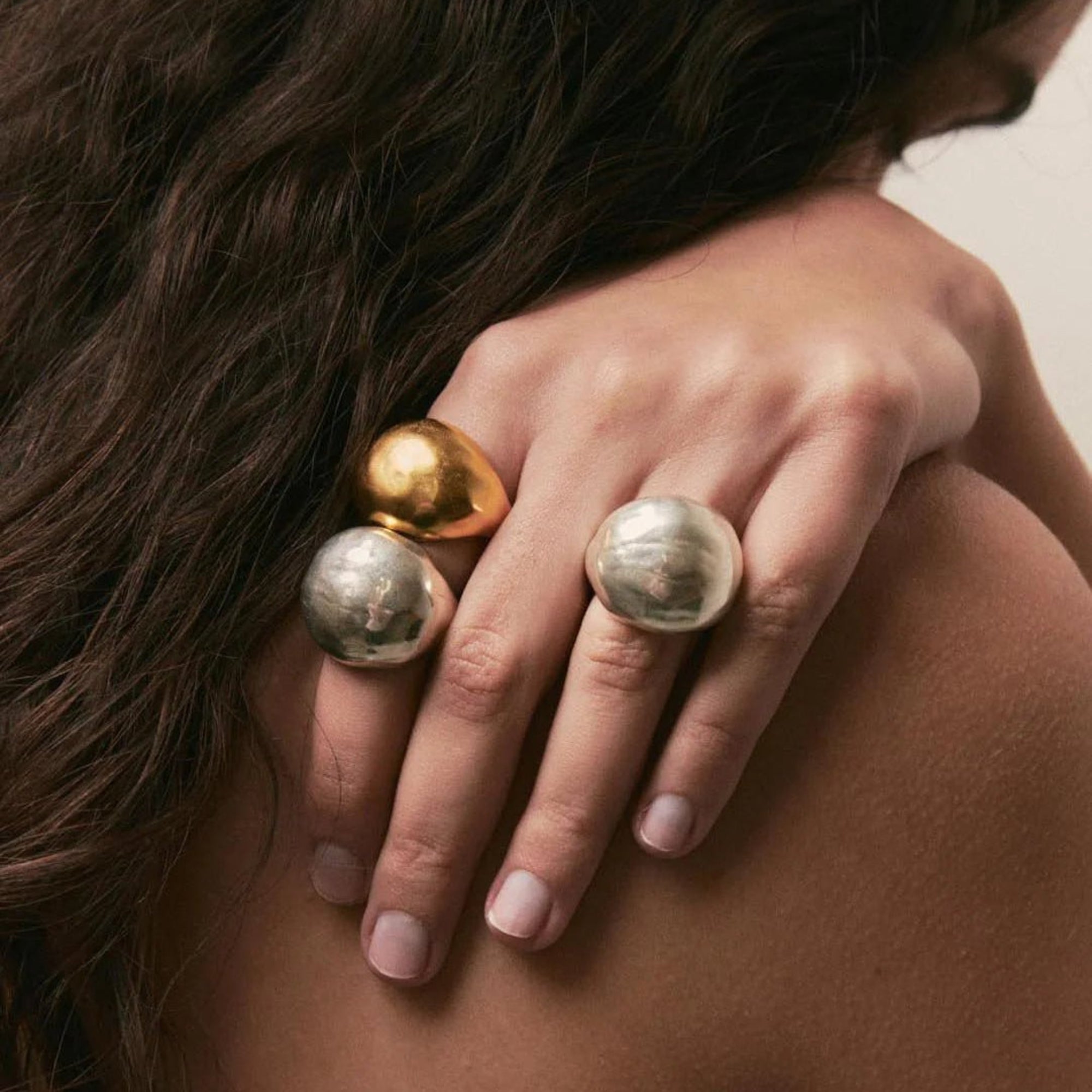 Alhaja Ring Luna, vergoldet