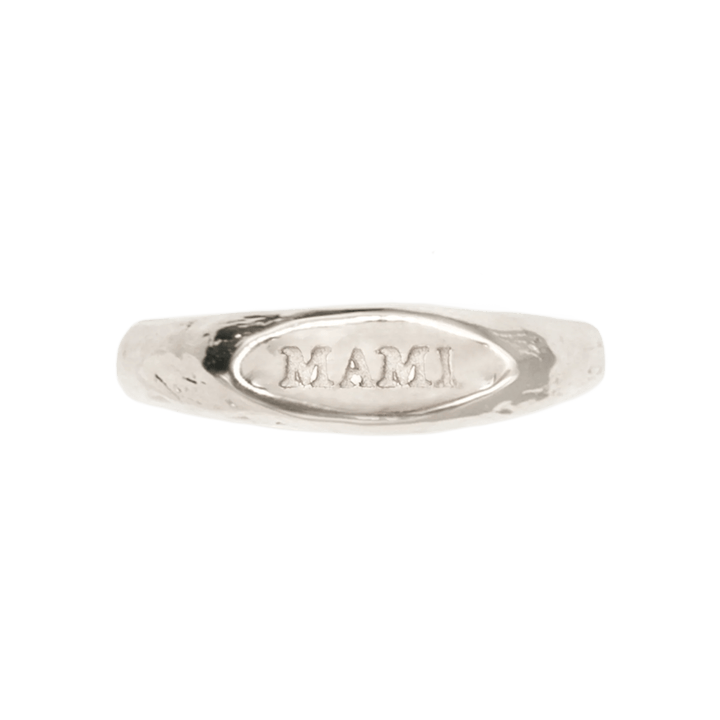 Alhaja Ring Mami Mini Signet, Silber