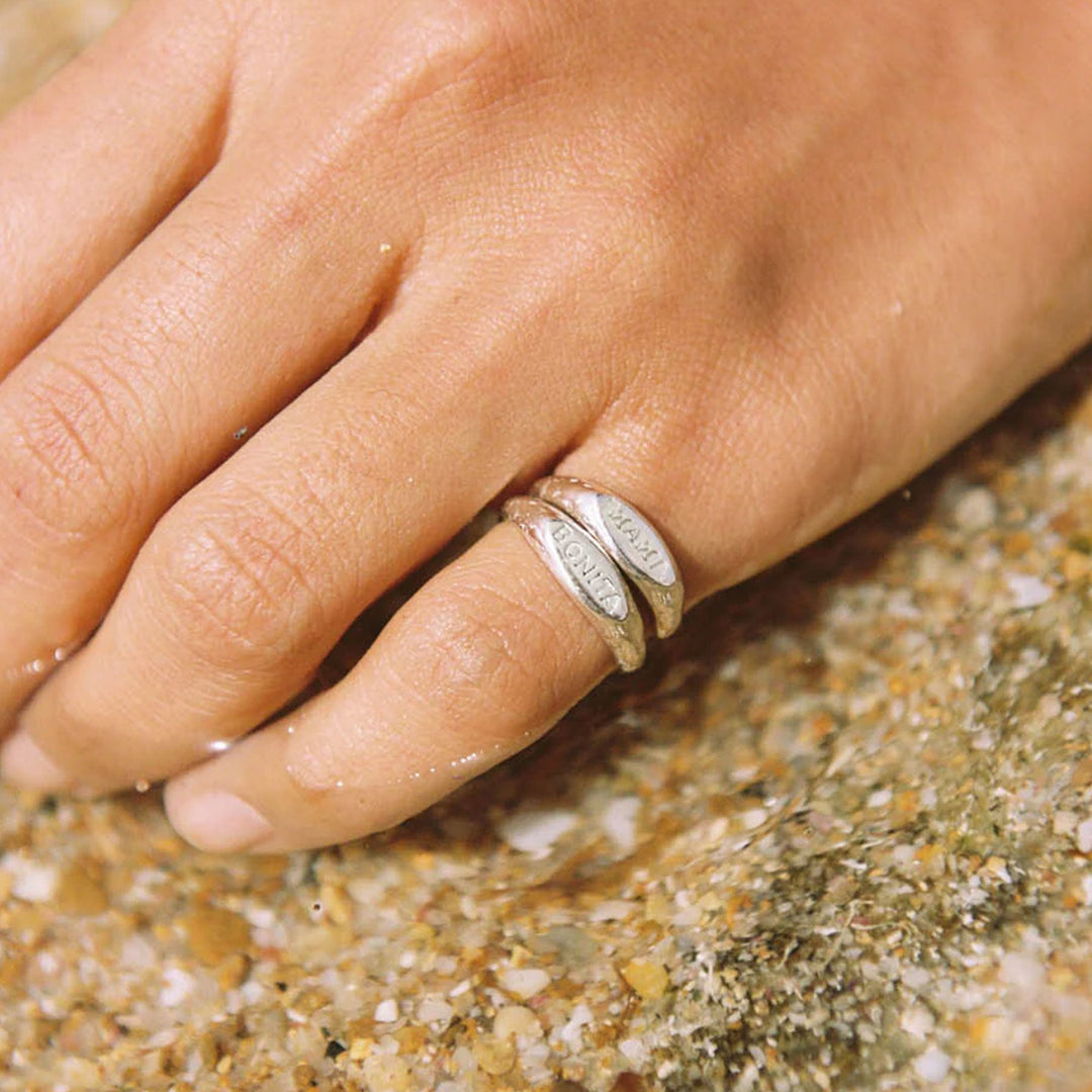 Alhaja Ring Mami Mini Signet, Silber