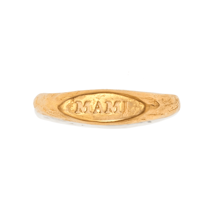 Alhaja Ring Mami Mini Signet, vergoldet