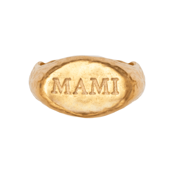 Alhaja Ring Mami Signet, vergoldet