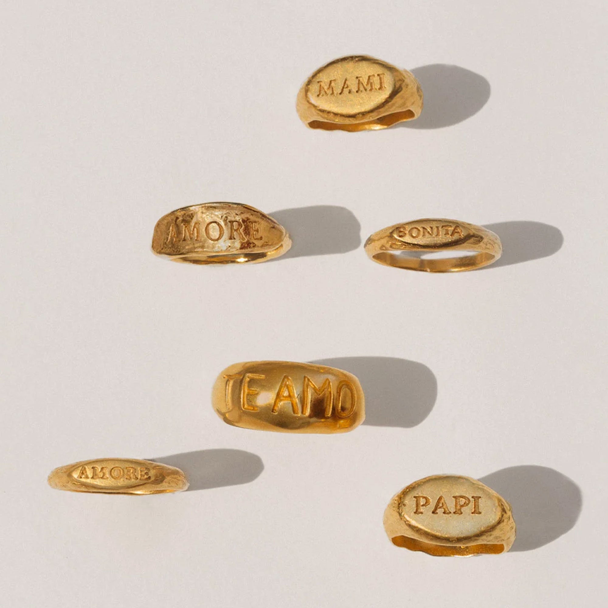 Alhaja Ring Mami Signet, vergoldet