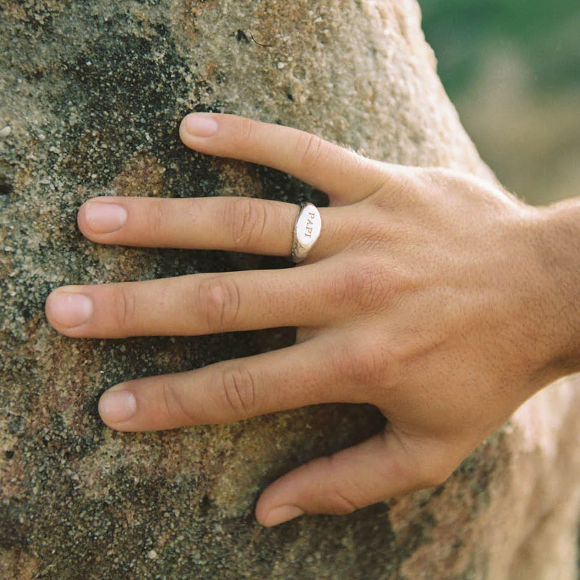 Alhaja Ring Papi Signet, Silber
