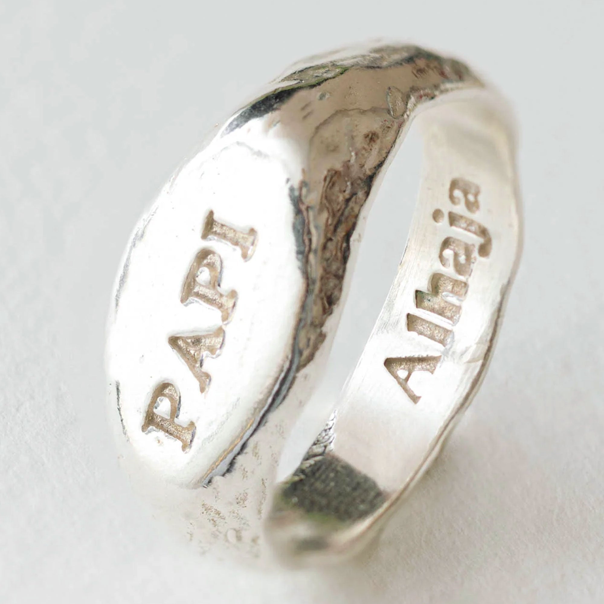 Alhaja Ring Papi Signet, Silber